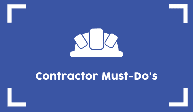 Working as a Contractor - Must Do's