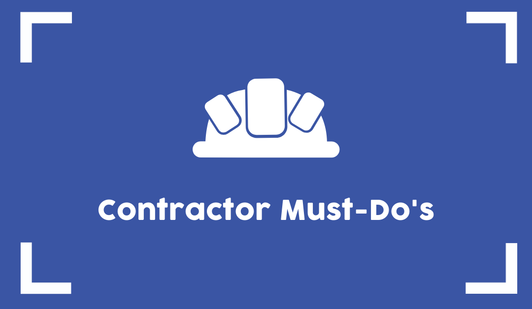 Working as a Contractor - Must Do's