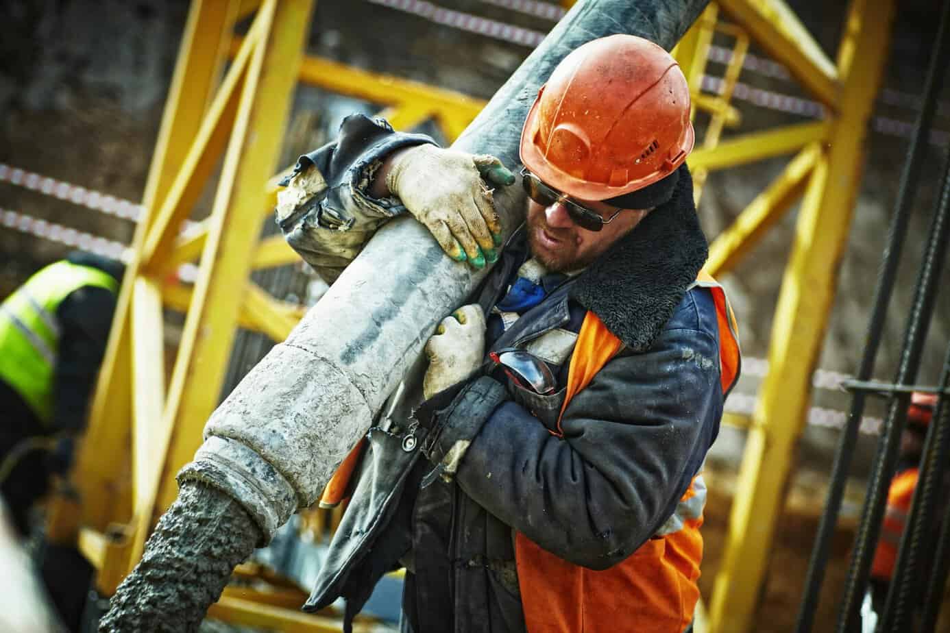 man working in a construction site